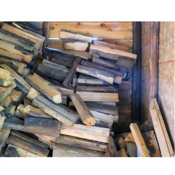 firewood in shed